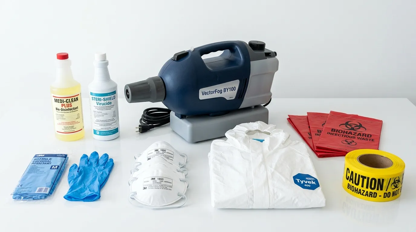 Professional biohazard remediation crew working in Oakdale